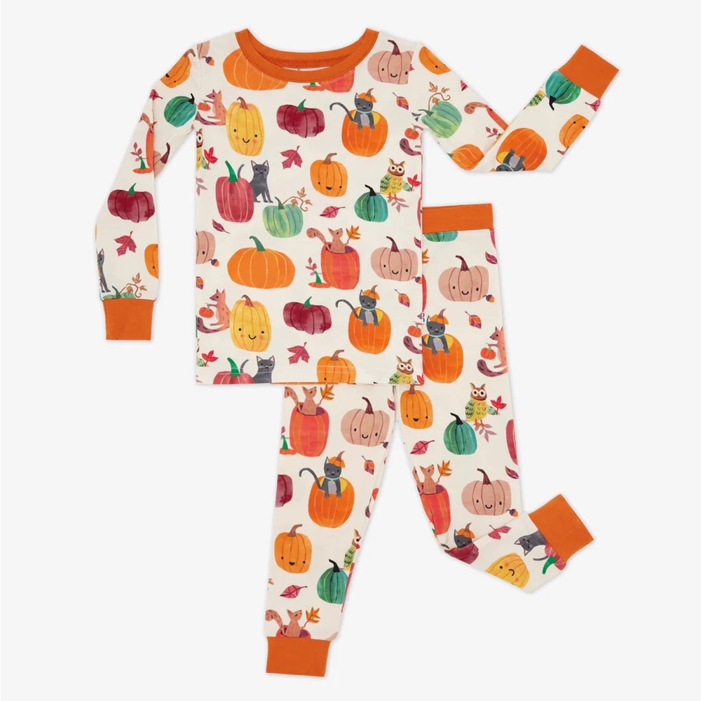 Little Sleepies Colorful Pumpkin Pajama Set